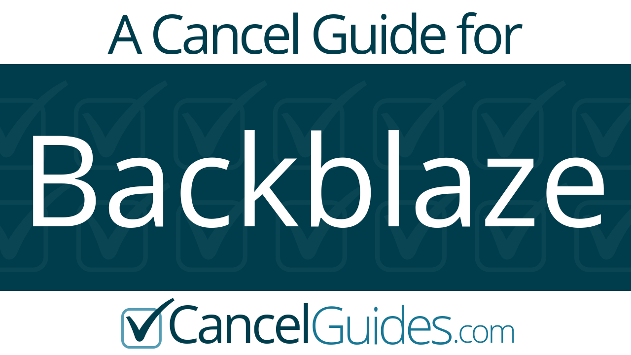 how to cancel backblaze