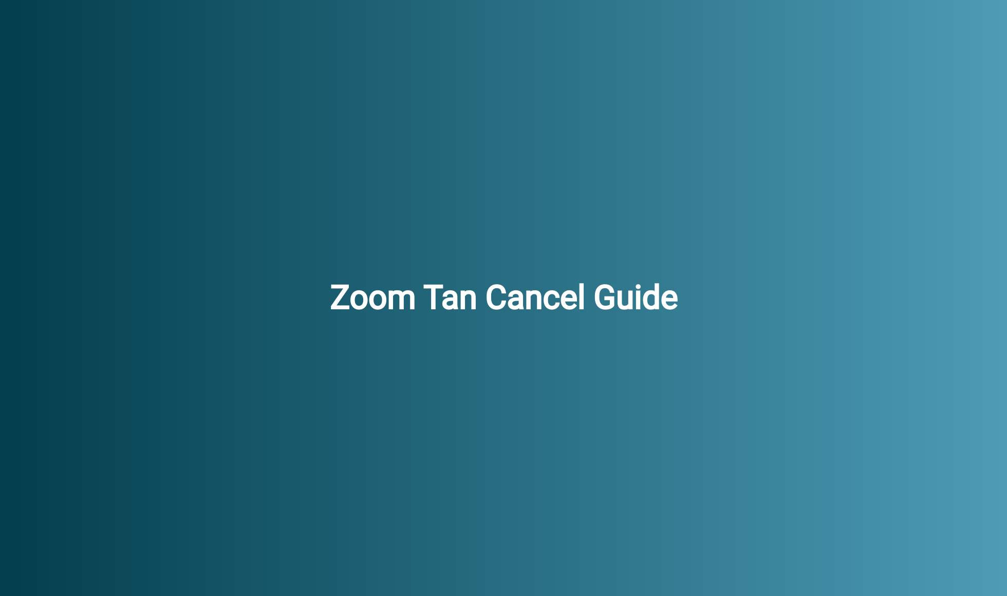 zoom tan cancel membership
